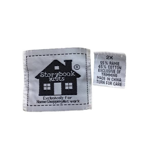 VTG Handknits By Storybook Knits Cardigan Women’s SZ 2X Flowers Beads Multicolor - Picture 5 of 7